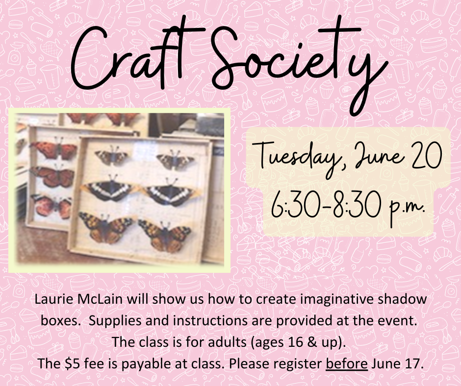 Craft Society June, Paper Butterfly Shadow Boxes