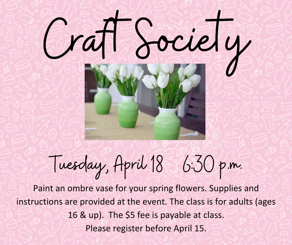 Craft Society April Ombre painted vase