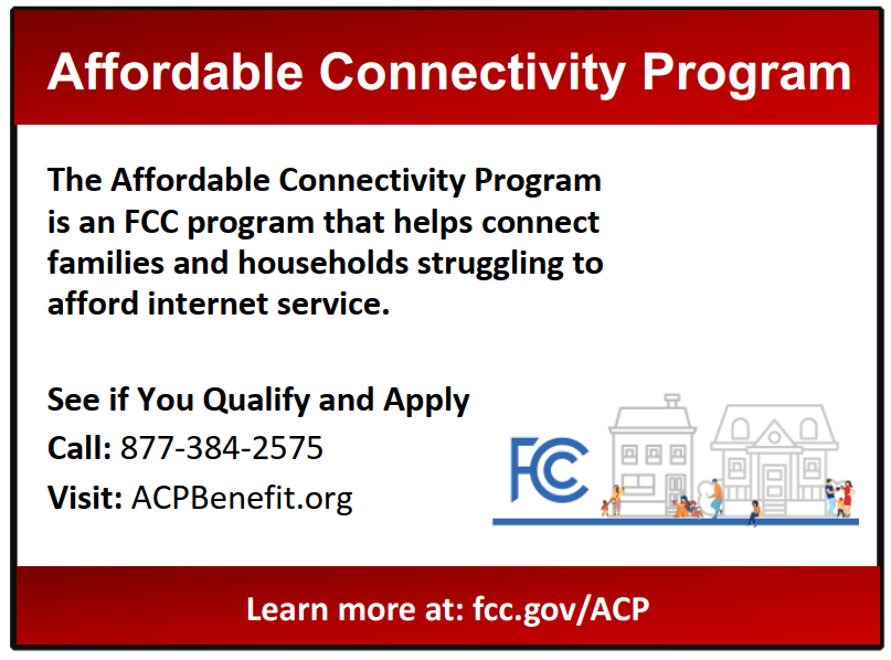 The affordable connectivity program is an FCC program that helps connect families and households struggling to afford internet service.
