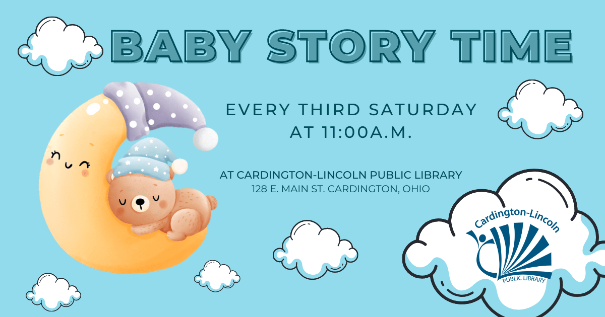 Baby Story Time every third Saturday at 11 AM